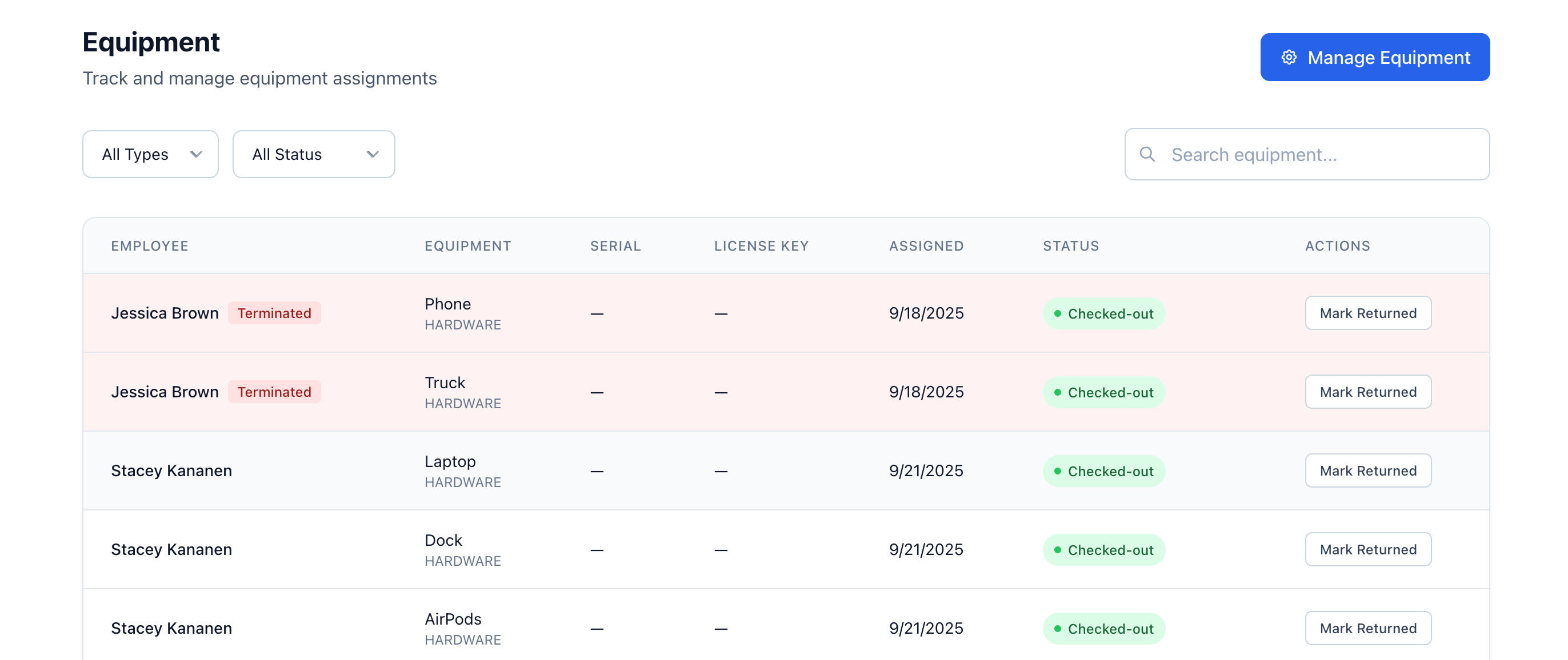 Software license utilization dashboard