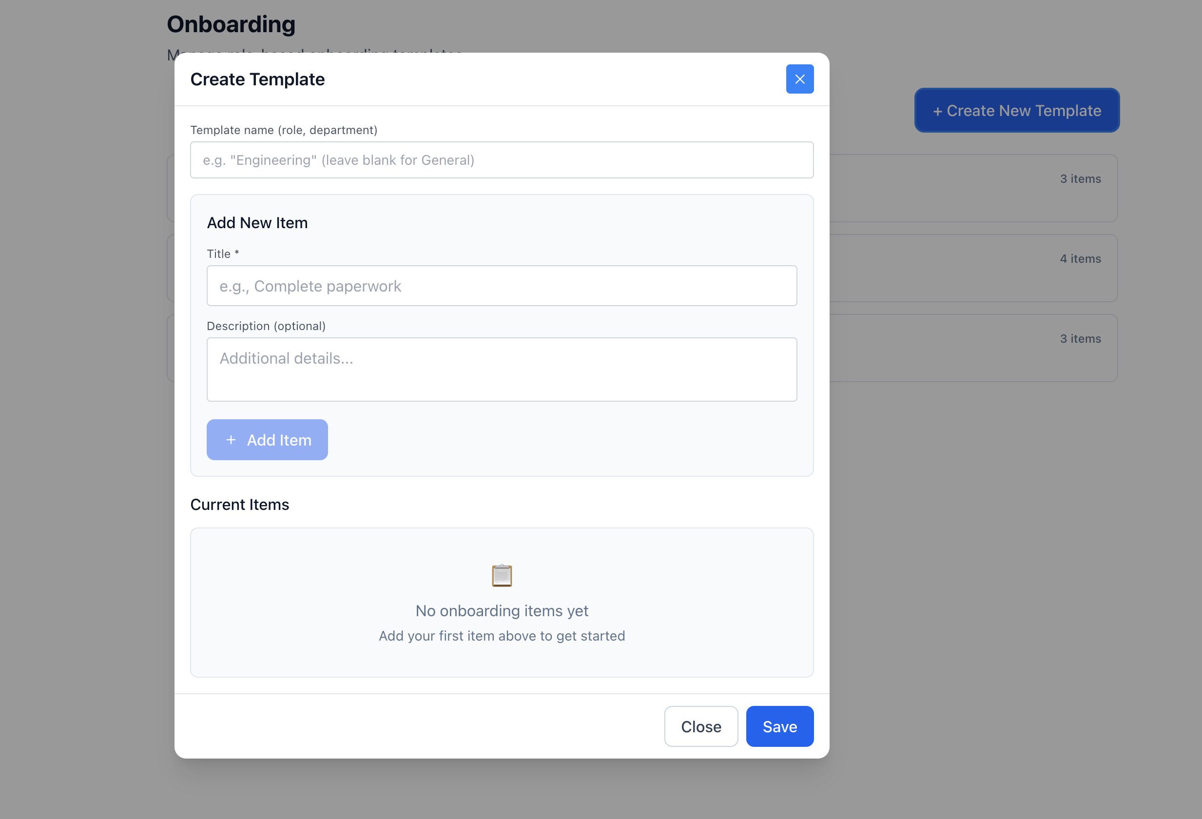 Manager approvals view