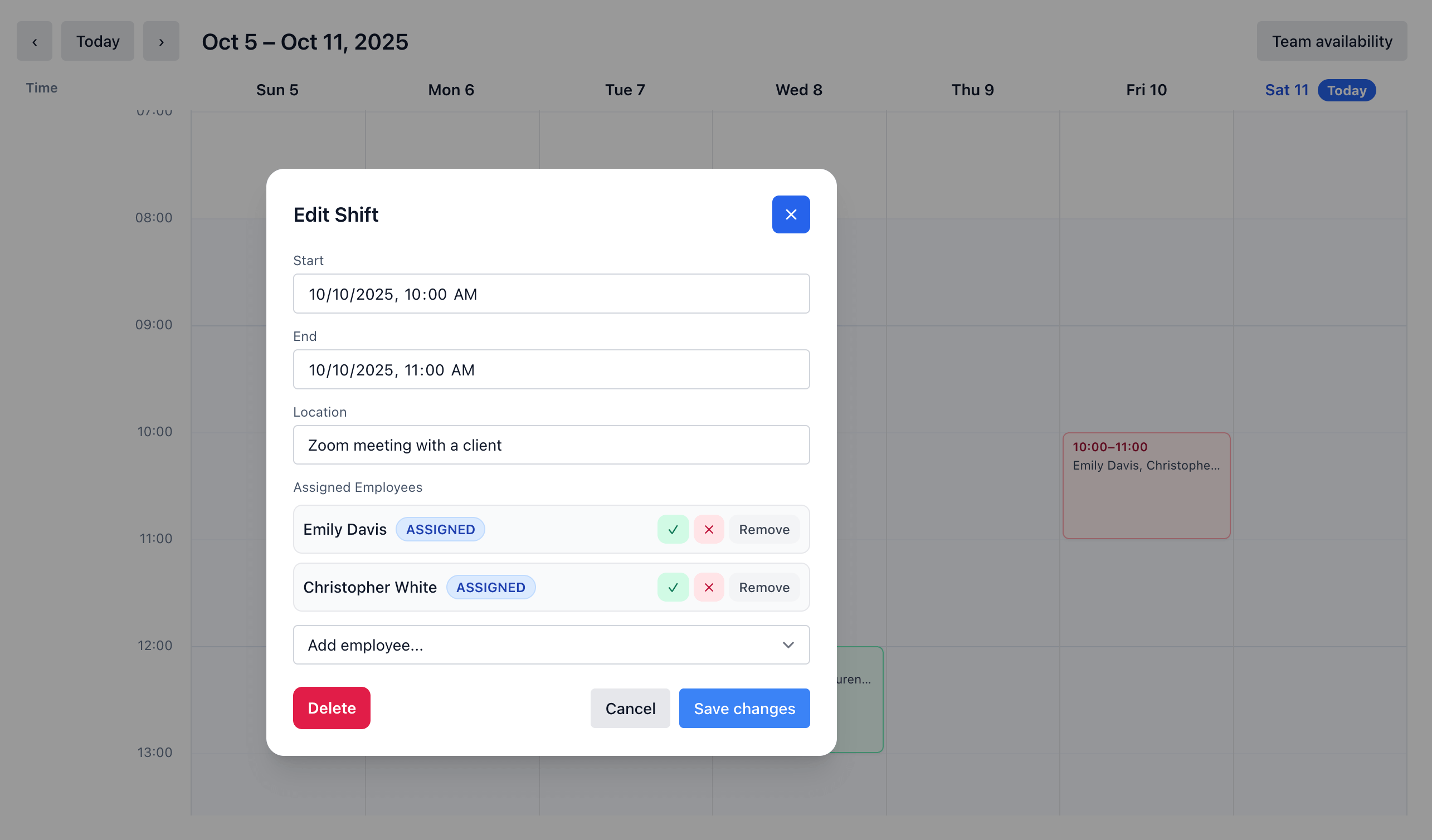 Employee magic link notification preview